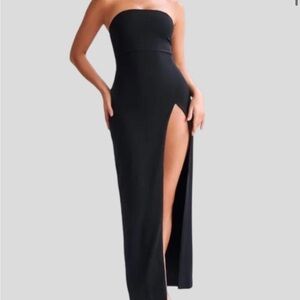Meshki Black Strapless Maxi Dress